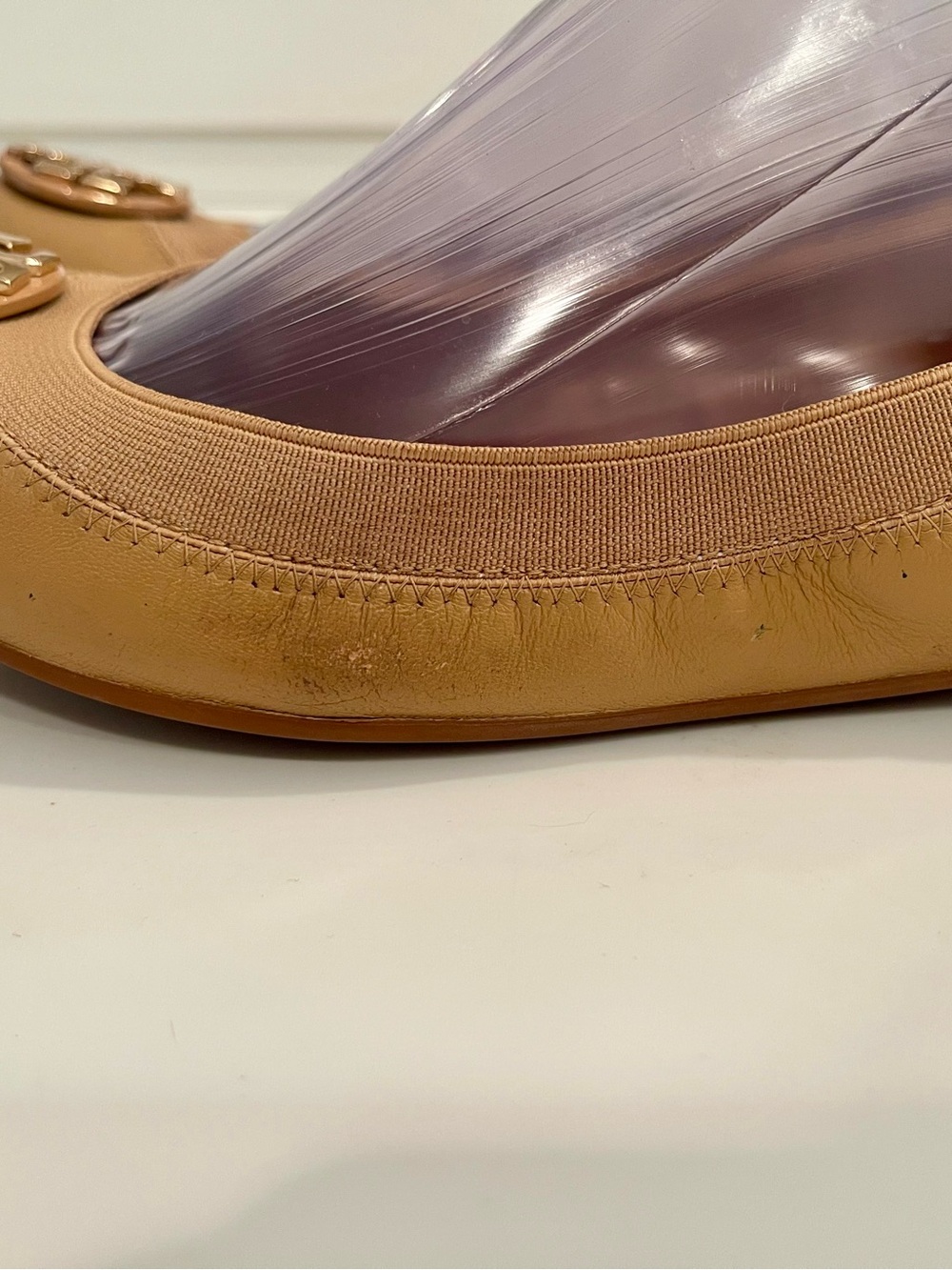 Tory Burch “Claire” Leather Logo Ballet Flats - Picture 4 of 9